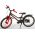 Volare Blaster Kinderfiets - Jongens - 16 inch  - Zwart/Rood - Prime Collection