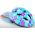 Volare Kinder Fietshelm - XS - Blauw Roze Bloemetjes - 47-51 cm - extra klein model