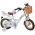 Volare Blossom Kinderfiets - Meisjes - 12 inch - Wit - Twee handremmen