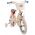 Disney Stitch Kinderfiets - Meisjes - 14 inch - Crème Koraal Blauw