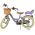 Volare Blossom Kinderfiets - Meisjes - 16 inch - Paars - Twee Handremmen