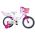 Volare Ashley Kinderfiets - Meisjes - 14 inch - Wit - 95% afgemonteerd