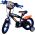 Hot Wheels Kinderfiets - Jongens - 12 inch - Zwart Oranje Blauw - Twee handremmen