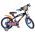 Hot Wheels Kinderfiets - Jongens - 16 inch - Zwart Oranje Blauw - Twee Handremmen