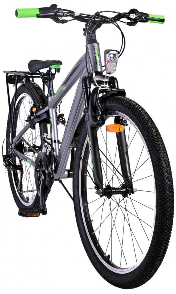 Volare Cross Kinderfiets - Jongens - 24 inch - Grijs - 21 versnellingen - Twee handremmen