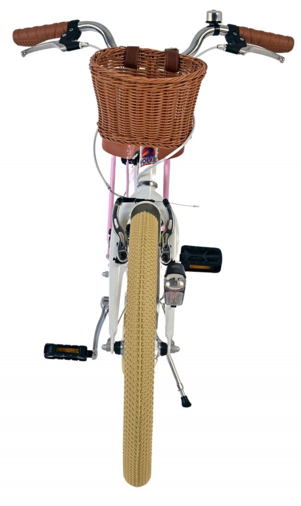 Volare Blossom Kinderfiets - Meisjes - 20 inch - Wit - Twee handremmen
