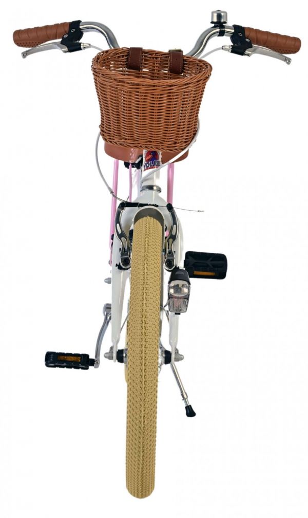 Volare Blossom Kinderfiets - Meisjes - 20 inch - Wit - Twee handremmen