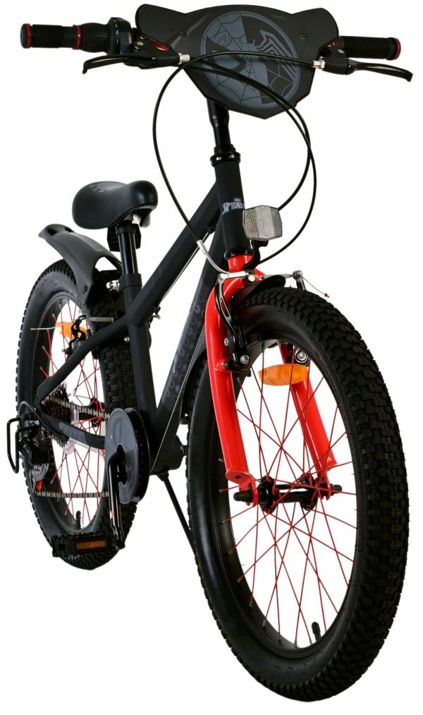Spider-Man - Kinderfiets - Jongens - 20 inch - Mat Zwart - 2 Handremmen