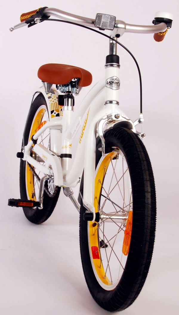 Volare Miracle Cruiser Kinderfiets - Meisjes - 18 inch - Wit - Prime Collection Volare Miracle Cruiser Kinderfiets - Meisjes - 18 inch - Wit - Prime Collection