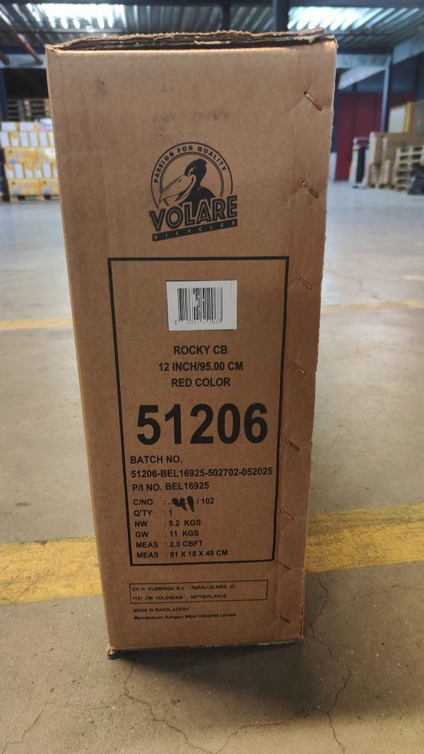 Volare Rocky Kinderfiets - Jongens - 12 inch - Rood