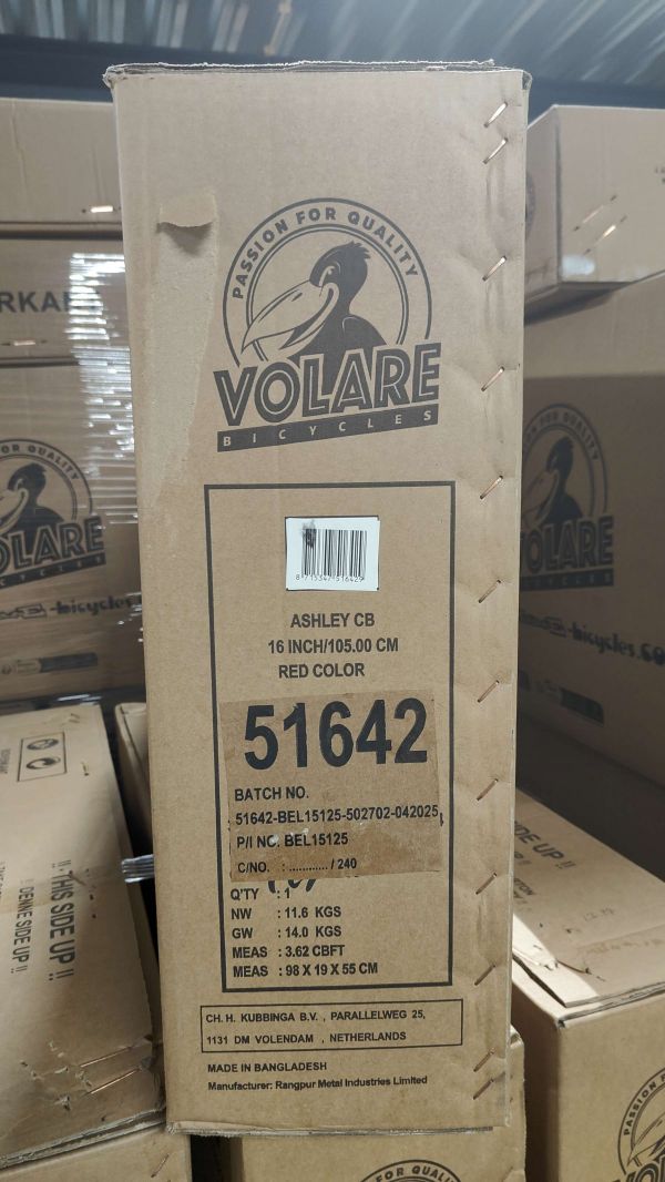 Volare Ashley Kinderfiets - Meisjes - 16 inch - Roze/Rood