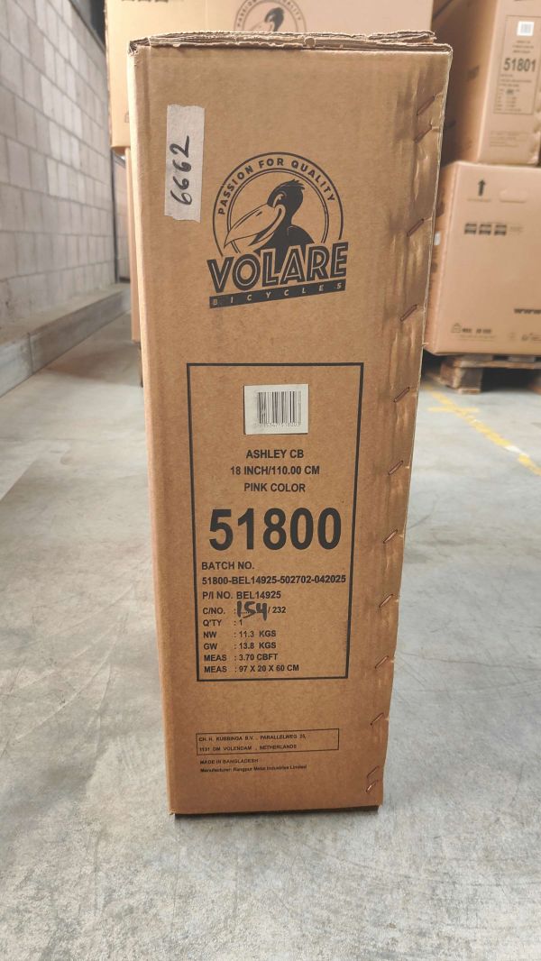 Volare Ashley Kinderfiets - Meisjes - 18 inch - Roze