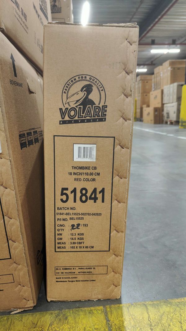 Volare Thombike Kinderfiets - Jongens - 18 inch - Zwart Rood