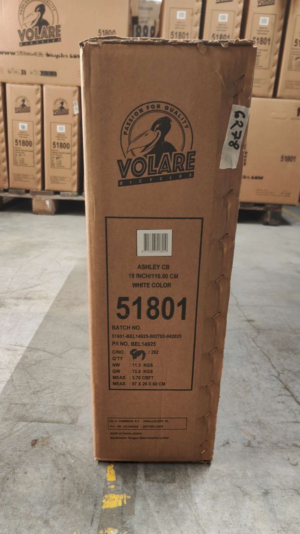 Volare Ashley Kinderfiets - Meisjes - 18 inch - Wit