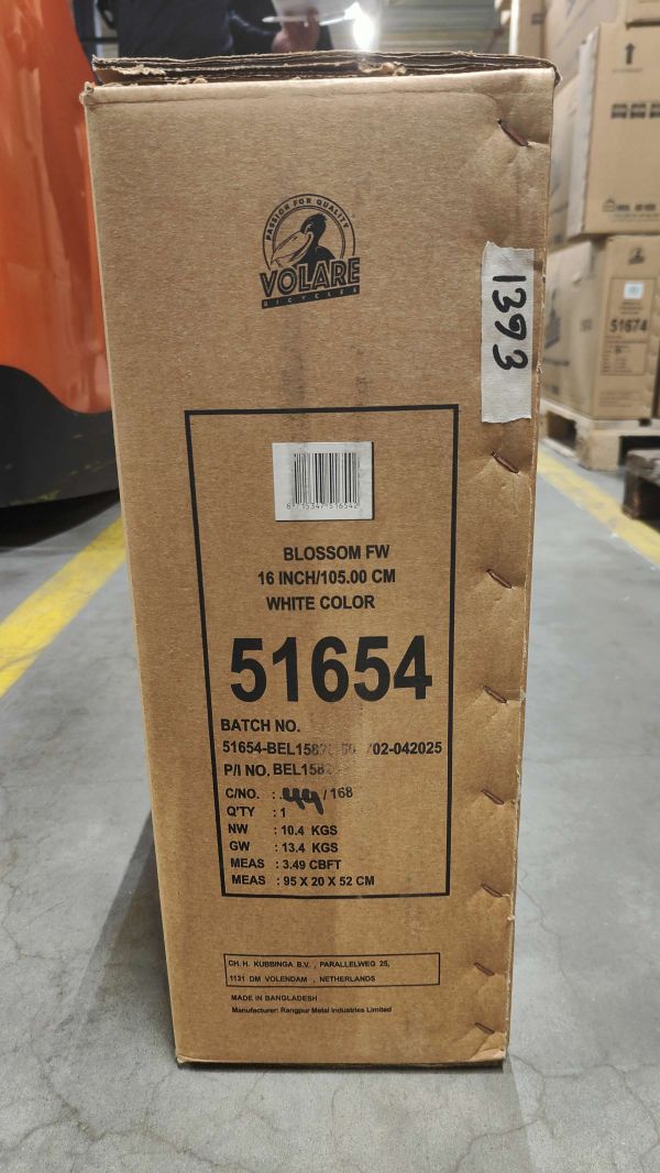 Volare Blossom Kinderfiets - Meisjes - 16 inch - Wit - Twee Handremmen