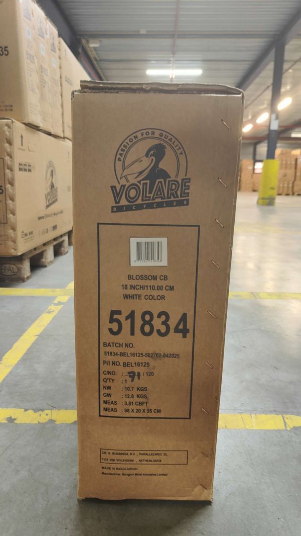 Volare Blossom Kinderfiets - Meisjes - 18 inch - Wit