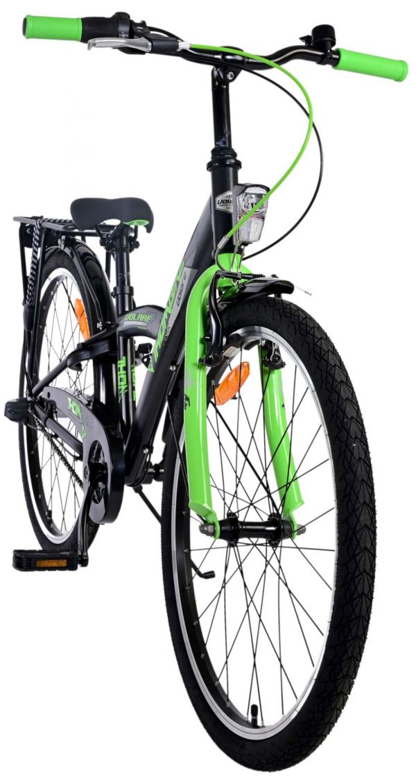 Volare Thombike Kinderfiets - Jongens - 24 inch - Groen Zwart - Shimano Nexus 3