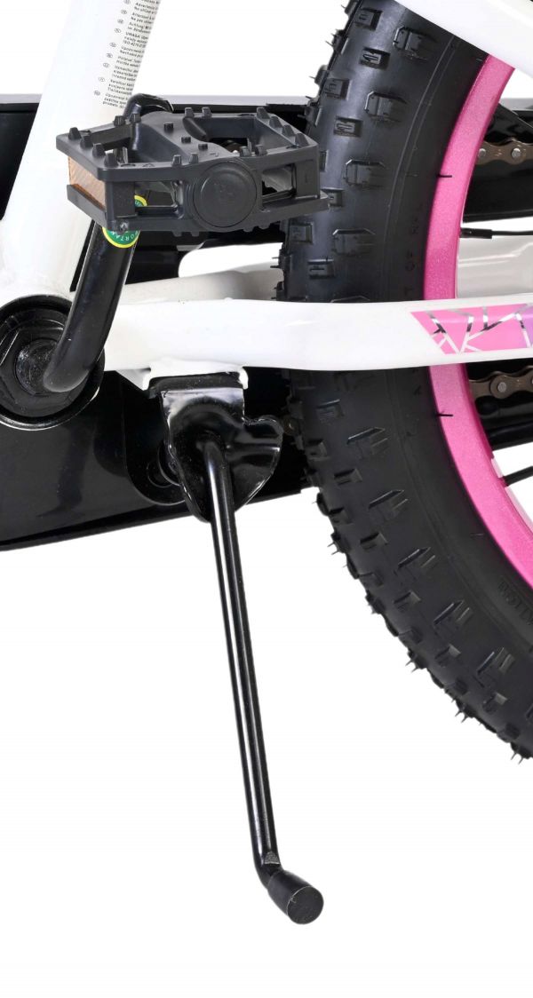 Volare Lily Kinderfiets - Meisjes - 16 inch - Wit Roze Paars - Twee Handremmen