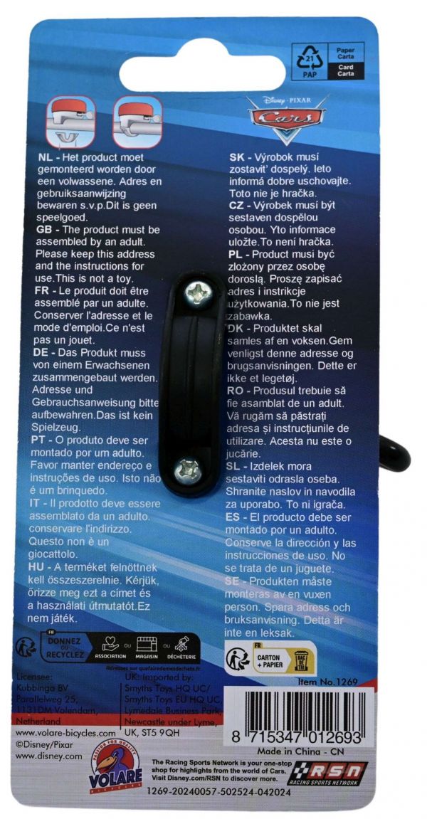 Disney Cars Fietsbel - Jongens - Rood