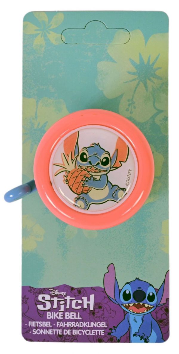 Disney Stitch Fietsbel - Roze / Koraal Blauw Disney Stitch Fietsbel - Roze / Koraal Blauw