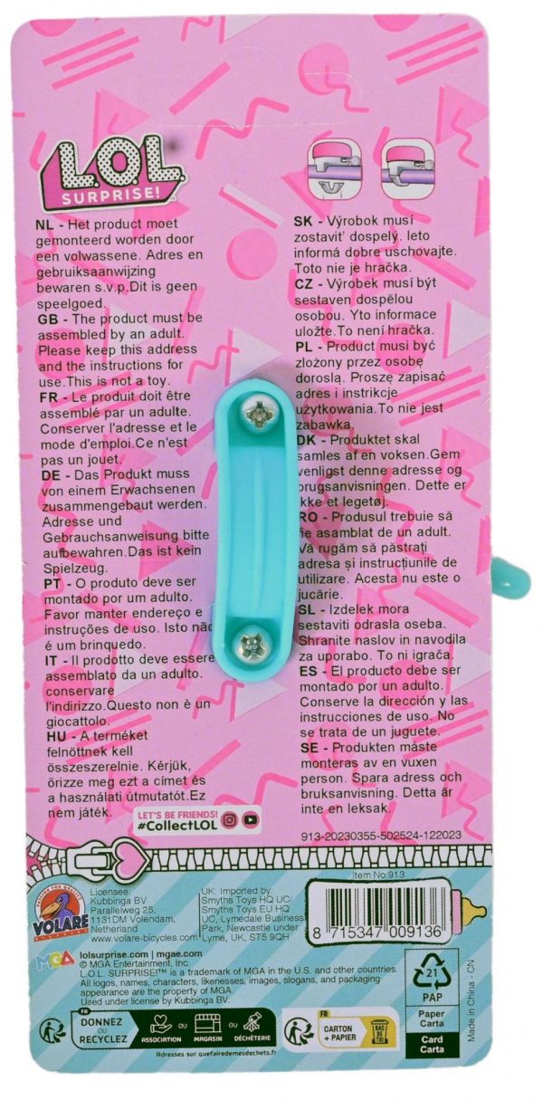 Dolls Fietsbel - Meisjes - Roze