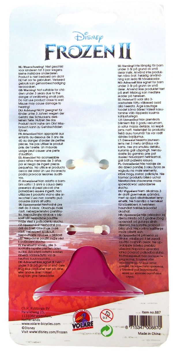 Disney Frozen 2 Fietstoeter - Kinderen - Licht Blauw Paars