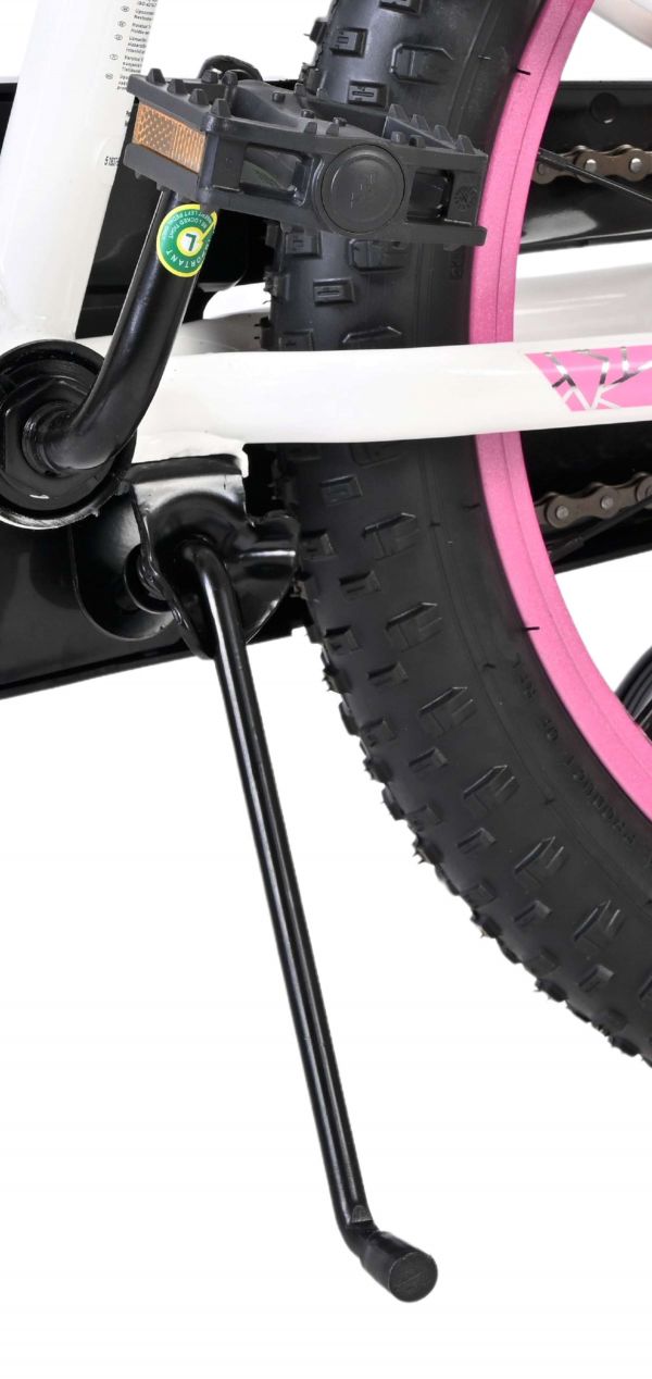 Volare Lily Kinderfiets - Meisjes - 18 inch - Wit Roze Paars - Twee handremmen