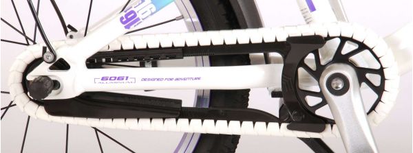 Volare Glamour Kinderfiets - Meisjes - 16 inch - Wit/Mint Groen - Prime Collection