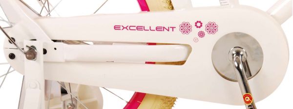 Volare Excellent Kinderfiets - Meisjes - 18 inch - Wit - 95% afgemonteerd