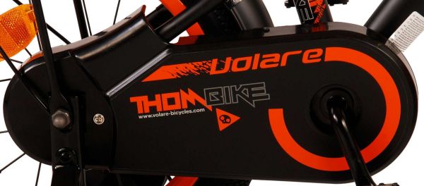 Volare Thombike Kinderfiets - Jongens - 14 inch - Zwart Oranje Volare Thombike Kinderfiets - Jongens - 14 inch - Zwart Oranje