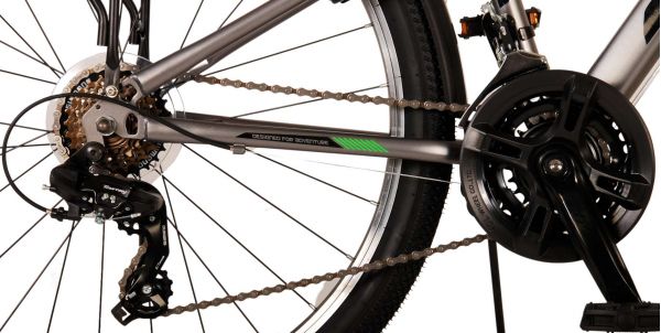 Volare Cross Kinderfiets - Jongens - 26 inch - Grijs - 21 versnellingen - Twee handremmen