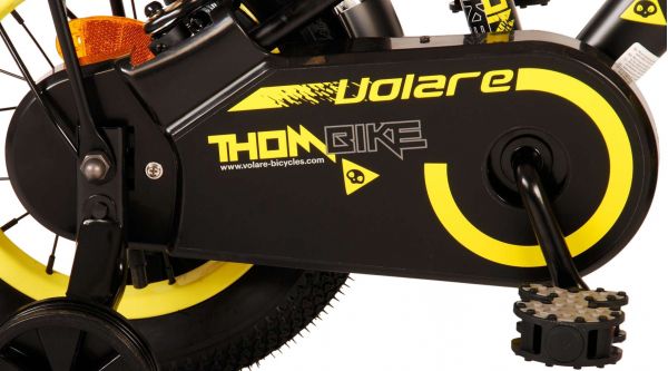 Volare Thombike Kinderfiets - Jongens - 12 inch - Zwart Geel Volare Thombike Kinderfiets - Jongens - 12 inch - Zwart Geel