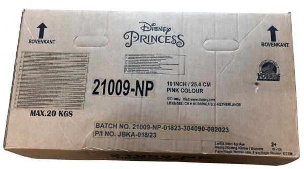 Disney Princess Kinderfiets - Meisjes - 10 inch - Roze - Doortrapper