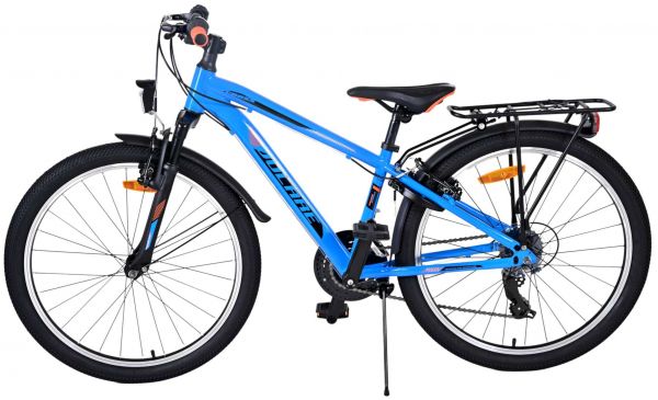 Volare Cross Kinderfiets - Jongens - 24 inch - Blauw - 21 versnellingen - Twee handremmen