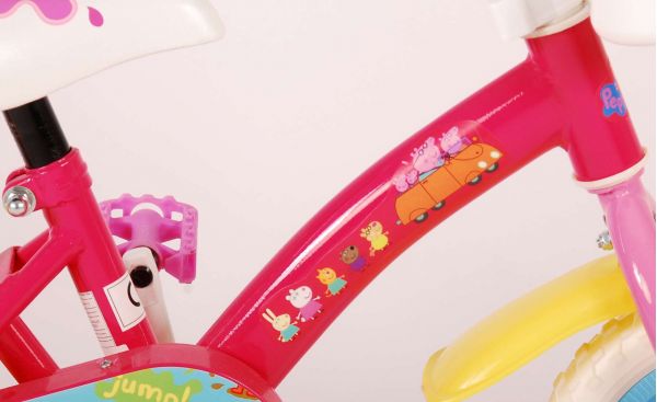 Peppa Pig Kinderfiets - Meisjes - 10 inch - Roze/Blauw - Doortrapper