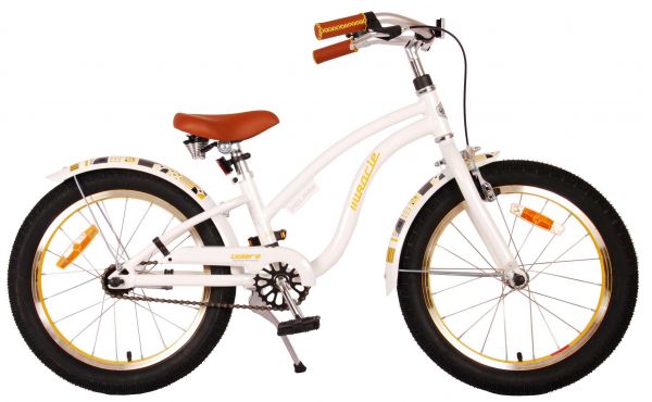 Volare Miracle Cruiser Kinderfiets - Meisjes - 18 inch - Wit - Prime Collection