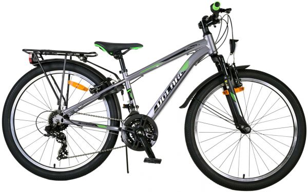 Volare Cross Kinderfiets - Jongens - 24 inch - Grijs - 21 versnellingen - Twee handremmen