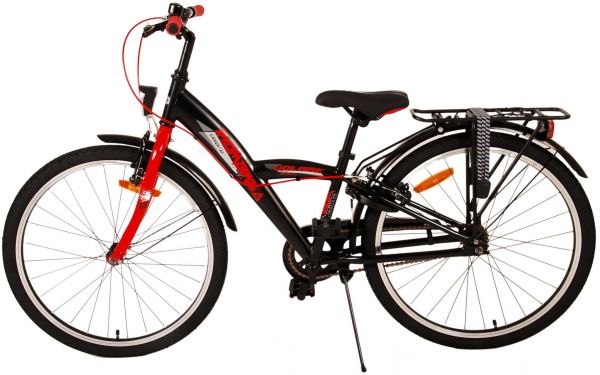 Volare Thombike Kinderfiets - Jongens - 24 inch - Zwart Rood - Twee handremmen