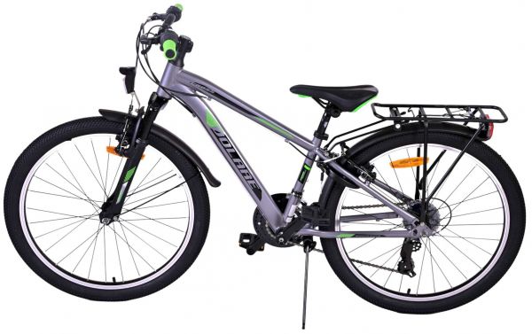 Volare Cross Kinderfiets - Jongens - 24 inch - Grijs - 21 versnellingen - Twee handremmen