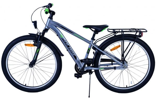 Volare Cross Kinderfiets - Jongens - 24 inch - donker Grijs- 3 versnellingen