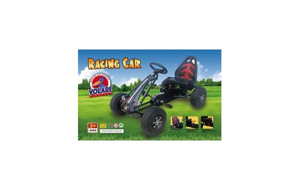 Volare Go Kart Racing Car - Jongens - Groot - Luchtbanden - Zwart