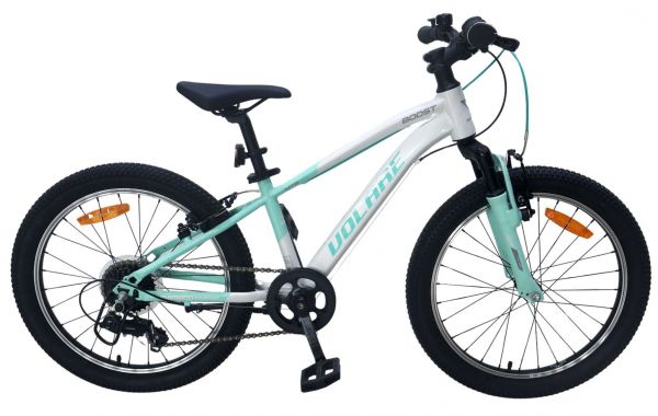 Volare Boost Kinderfiets - 24 inch - 21 Speed - Wit/Mintgroen