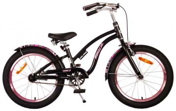 Volare Miracle Cruiser Kinderfiets - Meisjes - 18 inch - Mat Zwart - Prime Collection