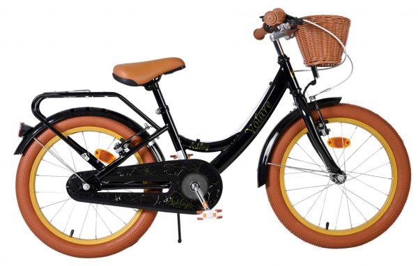 Volare Ashley Kinderfiets - Meisjes - 18 inch - Zwart - Twee handremmen