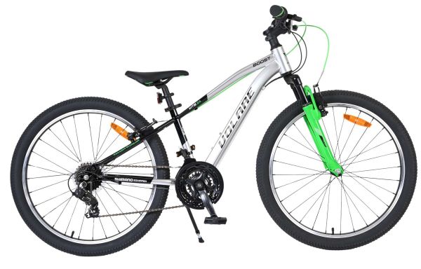 Volare Boost Kinderfiets - 24 inch - Zilver/Groen - 21 Speed