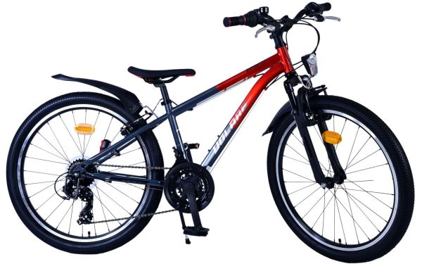 Volare XC Race Kinderfiets - 24 inch - Rood Grijs - 21 versnellingen