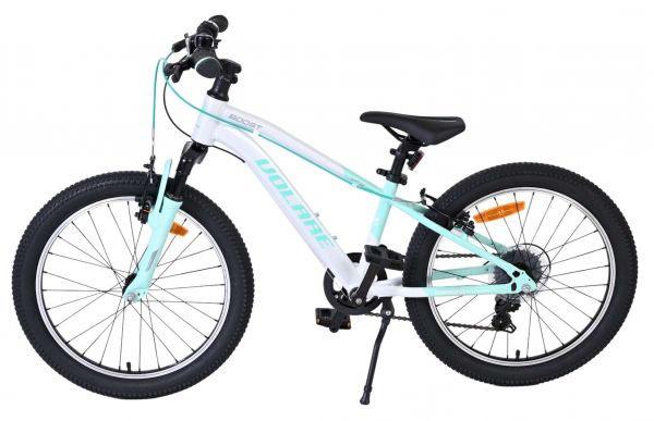 Volare Boost Kinderfiets - 20 inch - 7 Speed - Wit/Mintgroen