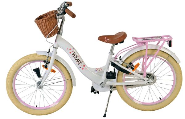 Volare Blossom Kinderfiets - Meisjes - 20 inch - Wit - Twee handremmen Volare Blossom Kinderfiets - Meisjes - 20 inch - Wit - Twee handremmen