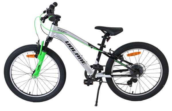 Volare Boost Kinderfiets - 20 inch - Zilver Groen - 7 versnellingen