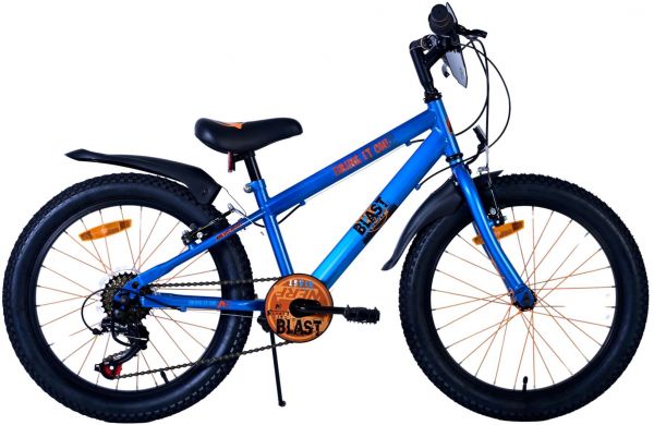 NERF Kinderfiets - Jongens - 20 inch - Satijn Blauw - 6 Speed
